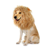 Lion Mane Wig for Dogs, Funny Pet Cat Costumes for Halloween Christmas, Furry Dog Clothing Accessories (Size L, Coffee)