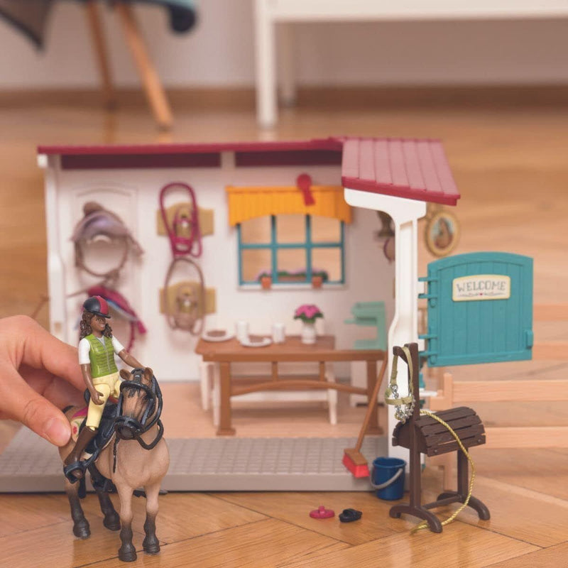 Schleich Horse Club — 85-Piece Tack Room Playset Toy Horse Stable Extension W...